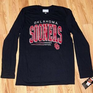 Oklahoma Sooners Black Long Sleeve Shirt Mens Medium